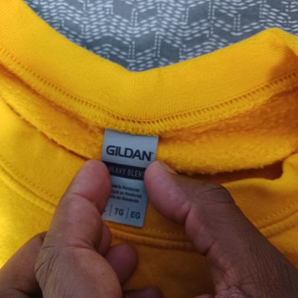 Pandemic University Sweatshirt Mens XL Yellow Gildan Fleece Pullover Long Sleeve - Picture 6 of 12